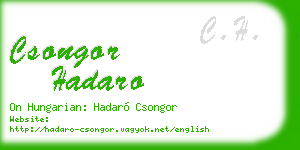 csongor hadaro business card