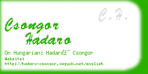 csongor hadaro business card